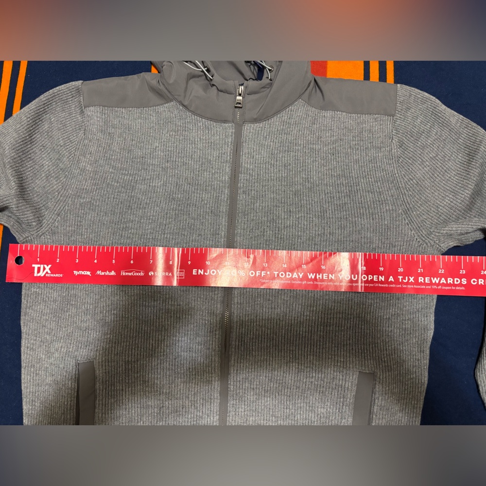 Peter Millar Gray Zip-Up Jacket 30% merino wool 70% pima cotton - Picture 8 of 13